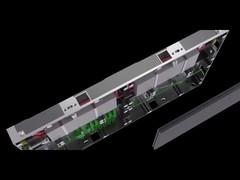 لباس کابینت آلومینیومی 640*360*48 میلی متری برای ماژول های صفحه نمایش LED 320*180 میلی متری