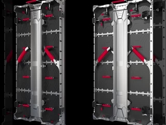 کابینت آلومینیومی نقره ای 500*1000*74 میلی متری، هم برای داخل و هم برای خارج