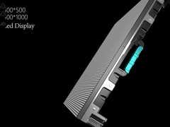 کابینت آلومینیومی 500mm*1000mm*67mm مناسب برای ماژول صفحه نمایش LED 250*250mm