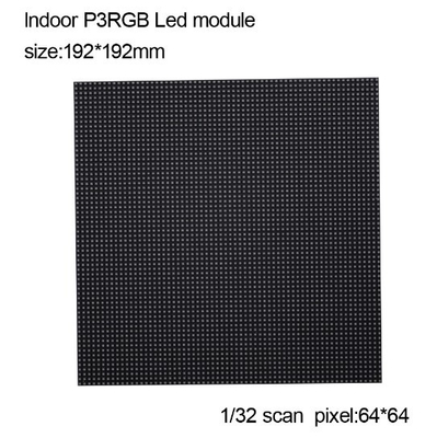 ماژول تمام رنگی LED ماتریس 192x192mm 64x64pixel P3 صفحه نمایش LED داخلی SMD2121