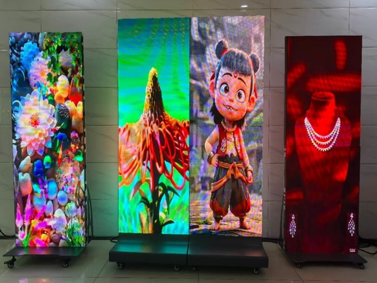 صفحه نمایش LED پوستر تاشو با براکت P2.5 داخلی HD برای دیوار ویدئویی مرکز خرید