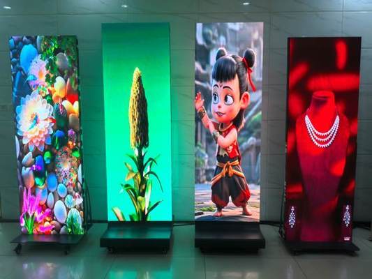 صفحه نمایش پوستر LED HD P2.5 تاشو، دو طرفه، نمایشگر، دیوار ویدیویی مرکز خرید