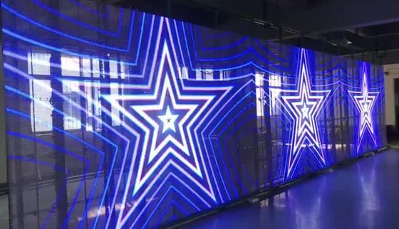 Longda 3840Hz Refresh Rate 5000cd/m2 روشنایی 1R1G1B ترکیب LED شیشه شفاف صفحه نمایش LED برای اجاره یا نصب ثابت