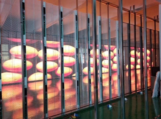 نمایشگر LED شیشه ای شفاف وسعت رنگی وسیع سبک وزن