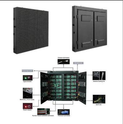 صفحه نمایش LED بیرونی ثابت نصب شده روی دیوار با مصرف حداکثر 800 وات / متر مربع
