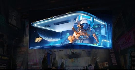 P5.71 RGB نگهدارنده آلومینیومی صفحه نمایش LED سه بعدی حرفه ای در فضای باز با چشم غیر مسلح