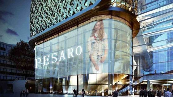 صفحه نمایش LED مشبک شفاف 3 متر * 2.5 متر برای پنجره پرده ای فروشگاه خرده فروشی