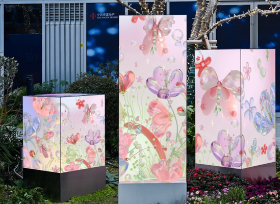 رنگارنگ مربع داخلی رنگ کامل LED صفحه نمایش P2.5 برای ستون مربع 640x480mm آلومینیوم Die-casting