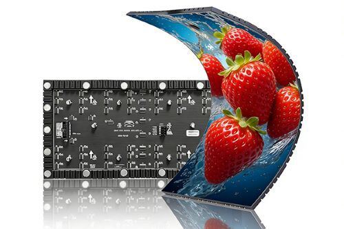 صفحه نمایش ماژول انعطاف پذیر LED 3840Hz ISO14001 نصب مکش مغناطیسی