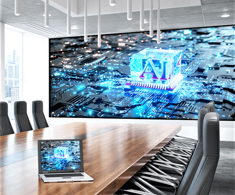 صفحه نمایش LED پیکسل کوچک LONGDA P1.56 دیوار ویدئویی کنفرانس تمام رنگی داخلی ISO9001