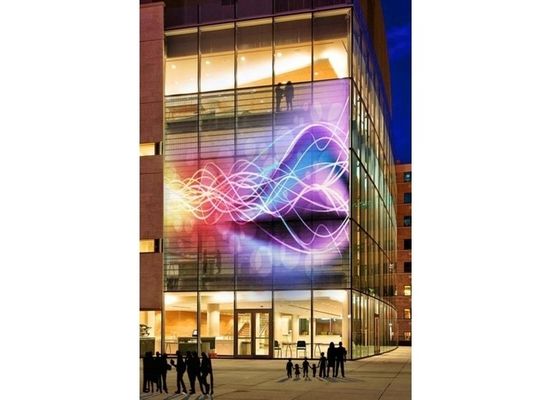 IP43 IC 2038 LED شفاف صفحه نمایش LED دیوار W24 * H120 نقاط CE ROHS