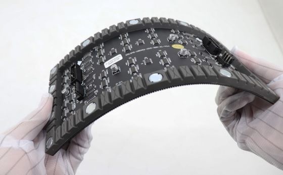 ماژول انعطاف پذیر LED تجاری با گام کوچک P1.25 نمایشگر پرده ای FPC 200 وات بر متر مربع