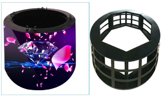 کاشی های دیواری LED صفحه نمایش سیلندر SMD با ماژول انعطاف پذیر با زاویه دید 140 تا 160 درجه