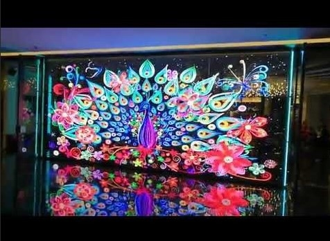 دیوار صفحه نمایش LED شیشه شفاف Longda Signage 281 تریلیون 1R1G1B