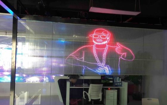 صفحه نمایش LED شیشه ای شفاف P2.5 سری LED هولوگرافیک سفارشی برای مرکز خرید