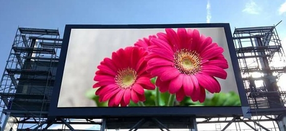 صفحه نمایش LED تمام رنگی P4 1R1G1B IP65 آهنی ضد آب دیوارهای ویدئویی LED الکترونیکی در فضای باز